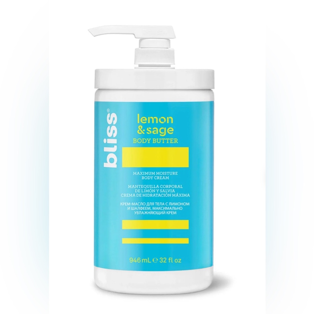 BLISS Lemon & Sage Body Butter 32 fl oz 946 mL